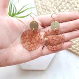 Zoey Earrings Clear and Rust