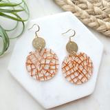 Zoey Earrings Clear and Rust