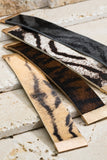 Tiger Print Leather Magnetic Bracelet