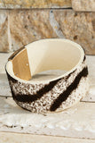 Tiger Print Leather Magnetic Bracelet